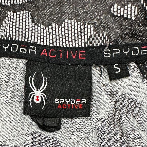 SPYDER Top Womens Gray Size S Camo Zip-Up Long Sleeves SMALL RIPS ON SLEEVE - Picture 5 of 9
